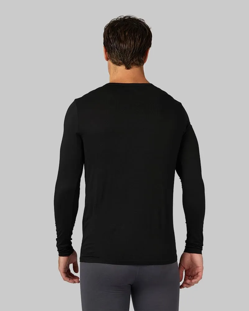 32 Degrees Heat Men's Lightweight Crew Baselayer Top | Form Fitting | Long Sleeve| 4-Way Stretch | Thermal