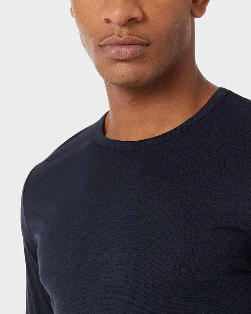 32 Degrees Men's Lightweight Baselayer Crew Top | Long Sleeve | Form Fitting | 4-Way Stretch | Thermal