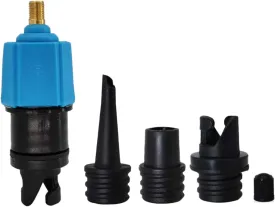 Air Valve Converter Inflatable Multifunction Valve Adapter with 4 Nozzles for Kayak Stand Up Paddle Board
