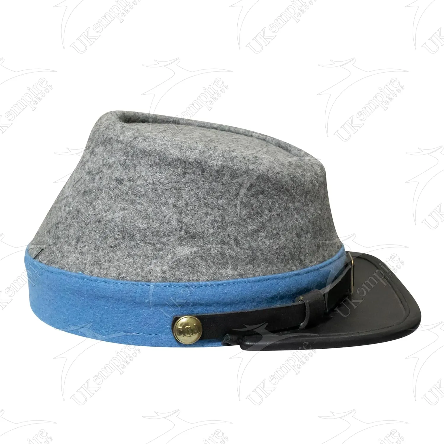 American Civil War CSA Confederate Kepi With Sky band (plain), Forage Cap/Hat  100% Wool
