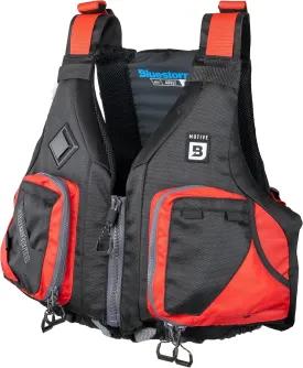 BLUESTORM Motive Kayak Life Jacket (PFD) | Fully Adjustable | Lined Pockets | US Coast Guard Approved | for Kayaking, Paddling, Fishing and More