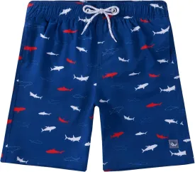 Boys Swim Trunks UPF 50  Quick Dry Toddler Beach Board Shorts Kids Bathing Suit Youth Swimwear with Mesh Lining