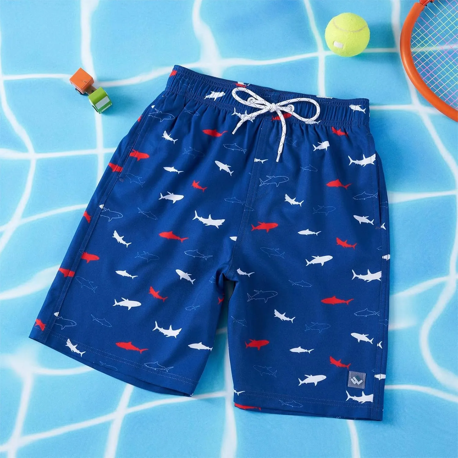 Boys Swim Trunks UPF 50  Quick Dry Toddler Beach Board Shorts Kids Bathing Suit Youth Swimwear with Mesh Lining