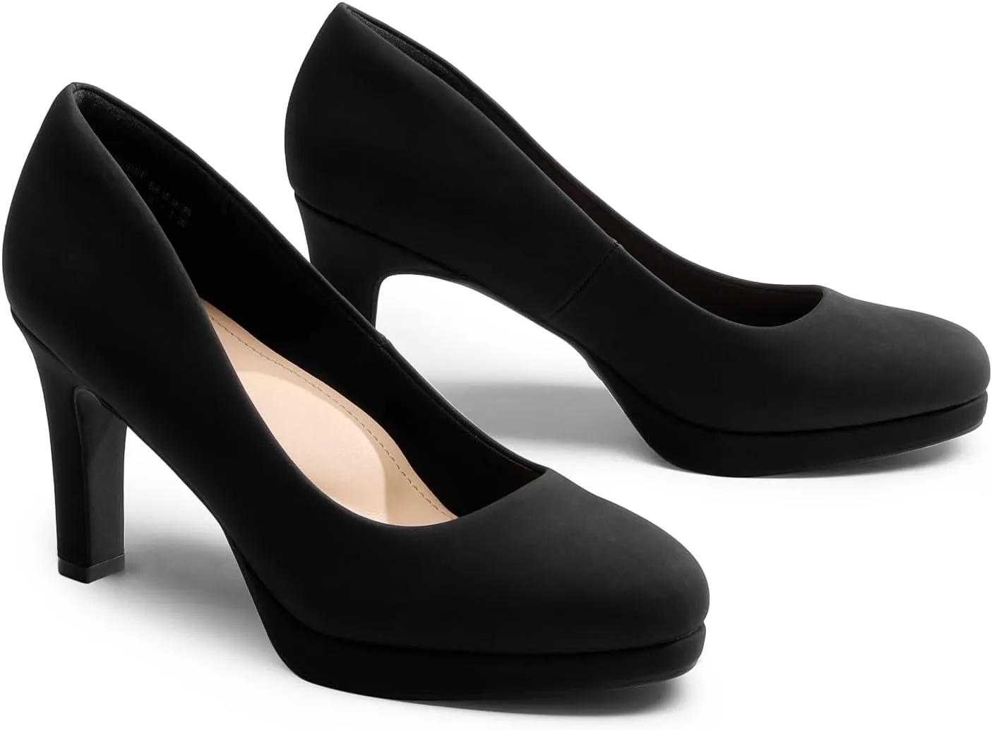 DREAM PAIRS Women's Pumps Close Toe Low Heels Platform Heels Comfortable Office Work Dress Shoes for Women