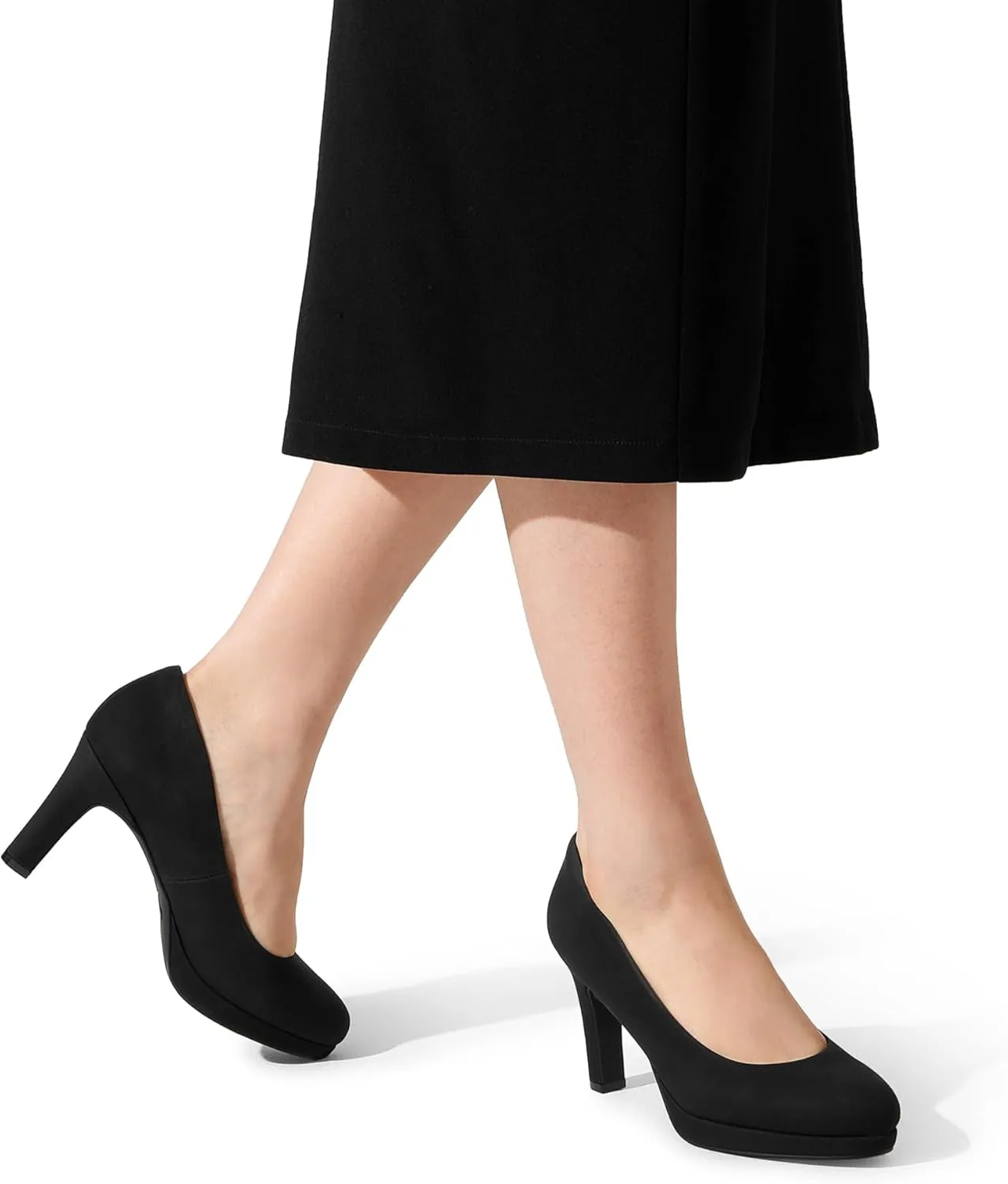 DREAM PAIRS Women's Pumps Close Toe Low Heels Platform Heels Comfortable Office Work Dress Shoes for Women