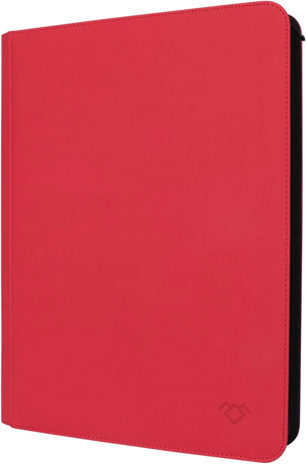 GrinOwl 16 Pocket Card Binder, Fits 1216 Trading Cards 1200  Pockets Ringless Trading Card Album Folder for TCG (Red)