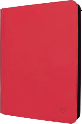 GrinOwl 16 Pocket Card Binder, Fits 1216 Trading Cards 1200  Pockets Ringless Trading Card Album Folder for TCG (Red)