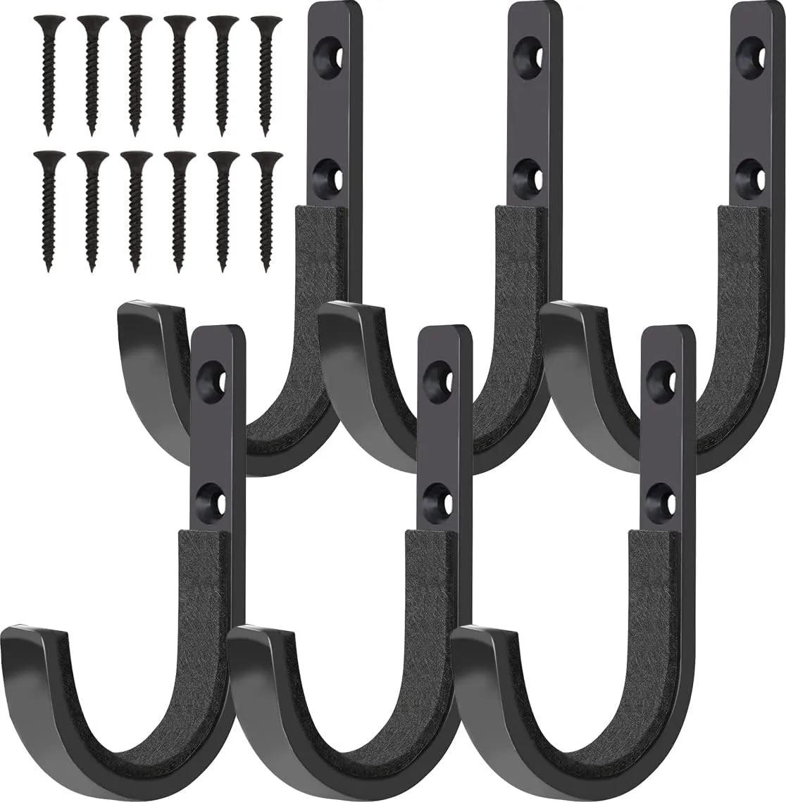 Gun Rack Storage Rifles Shotgun Hooks Wall Mount Hangers for Any Rifles Shotguns Archery Bow with Soft Padding and Heavy Duty Steel