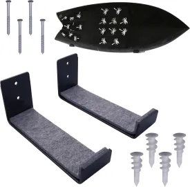 Ho Stevie! Surfboard Wall Mount - Strong Racks Hold Any Size Surfboard - Easy to Install (Hardware Included) - Felt Padding Protects Your Surfboard