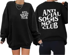 LOTUCY Crewneck Mama Sweatshirt Women Round Neck Casual Oversized Pullover Hoodies Long Sleeve Blouse Tops