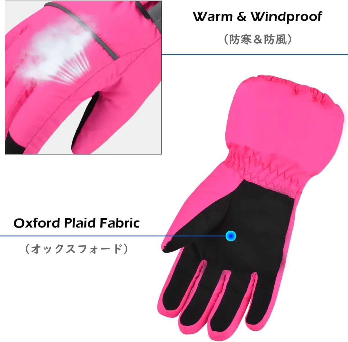 TRIWONDER Kids Ski Snow Gloves Winter Cold Weather Windproof Warm Snowboard Sport Mittens for Boys Girls