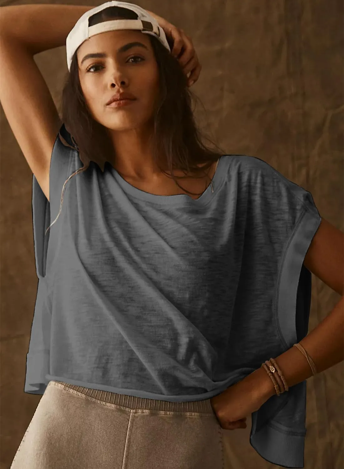 Women Short Sleeve Workout Shirts Open Back Tops Casual Yoga Y2k Athletic Gym Slouchy Crop Running Tees